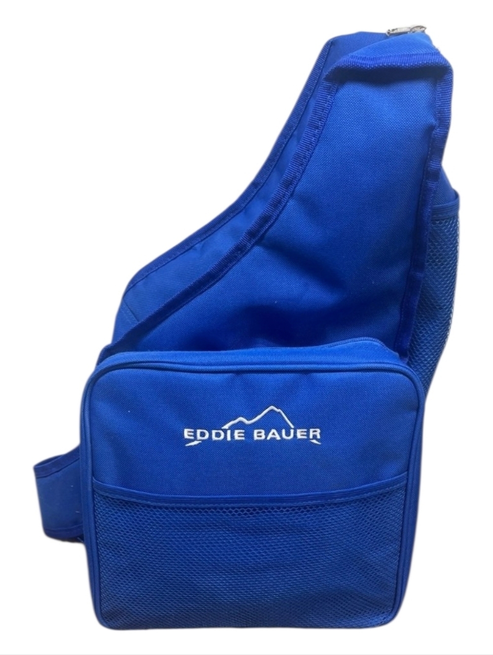 Eddie Bauer Insulated Blue Sling Bag With Utensils Like New